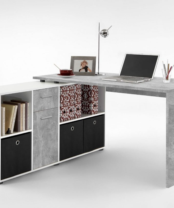 Ceres Concrete Corner Desk