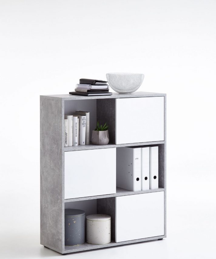 Ceres Concrete Short Bookcase