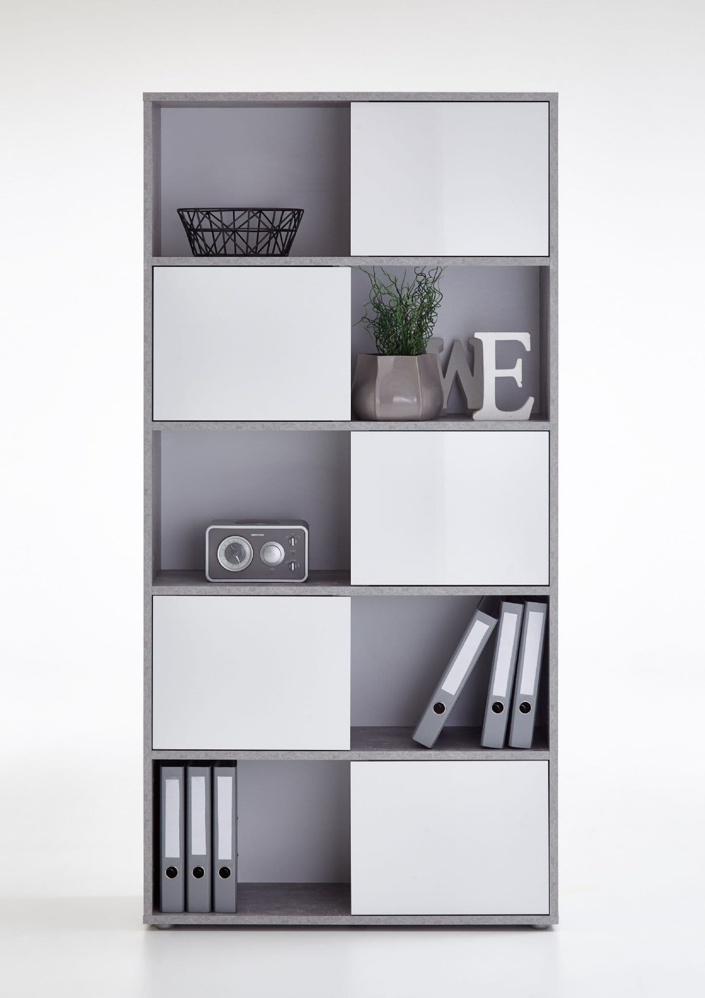 Ceres Concrete Tall Bookcase - Image 2