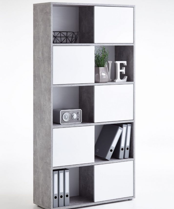 Ceres Concrete Tall Bookcase