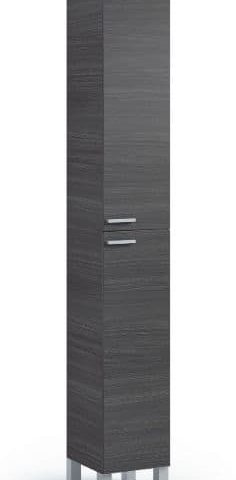 Milano Tall Narrow Bathroom Cupboard Oak Grey