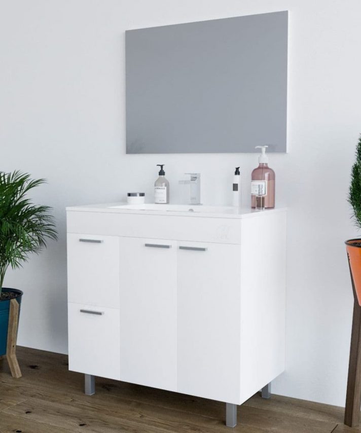 Milano White Gloss Bathroom Vanity
