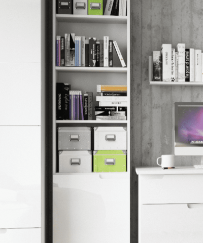 Jupiter Tall Narrow Bookcase