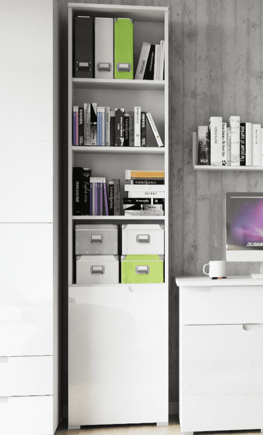 Jupiter Tall Narrow Bookcase