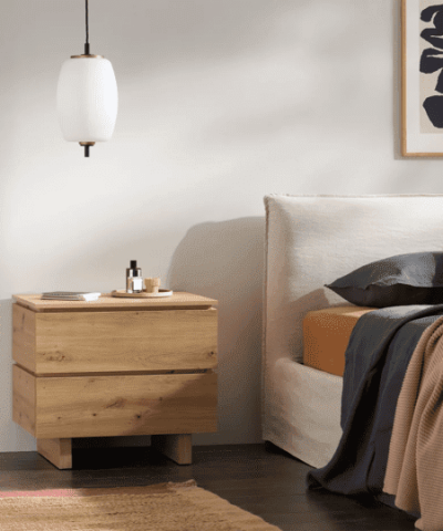 Zeus Artisan 2 Drawer Bedside