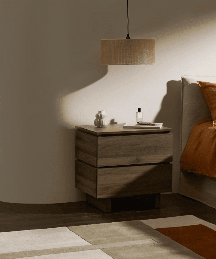 Zeus 2 Drawer Bedside