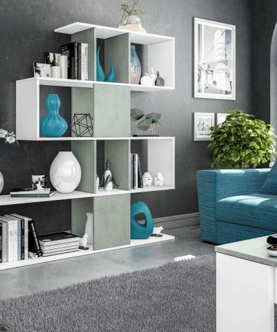 Tessa Concrete Bookcase