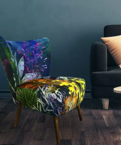 Aqua Magna Velvet  Accent Chair