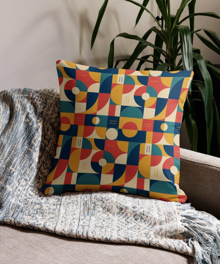 Bauhaus and Retro Fusion Premium Pillow Case