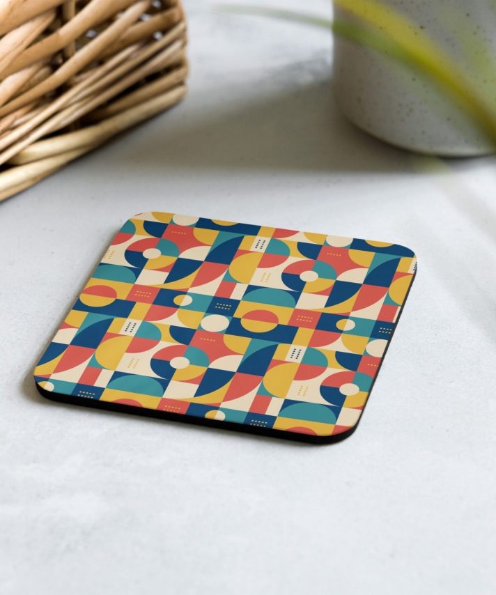 Bauhaus and Retro Cork-back coaster